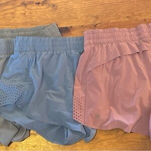 3 pairs Athleta hustle 3” shorts